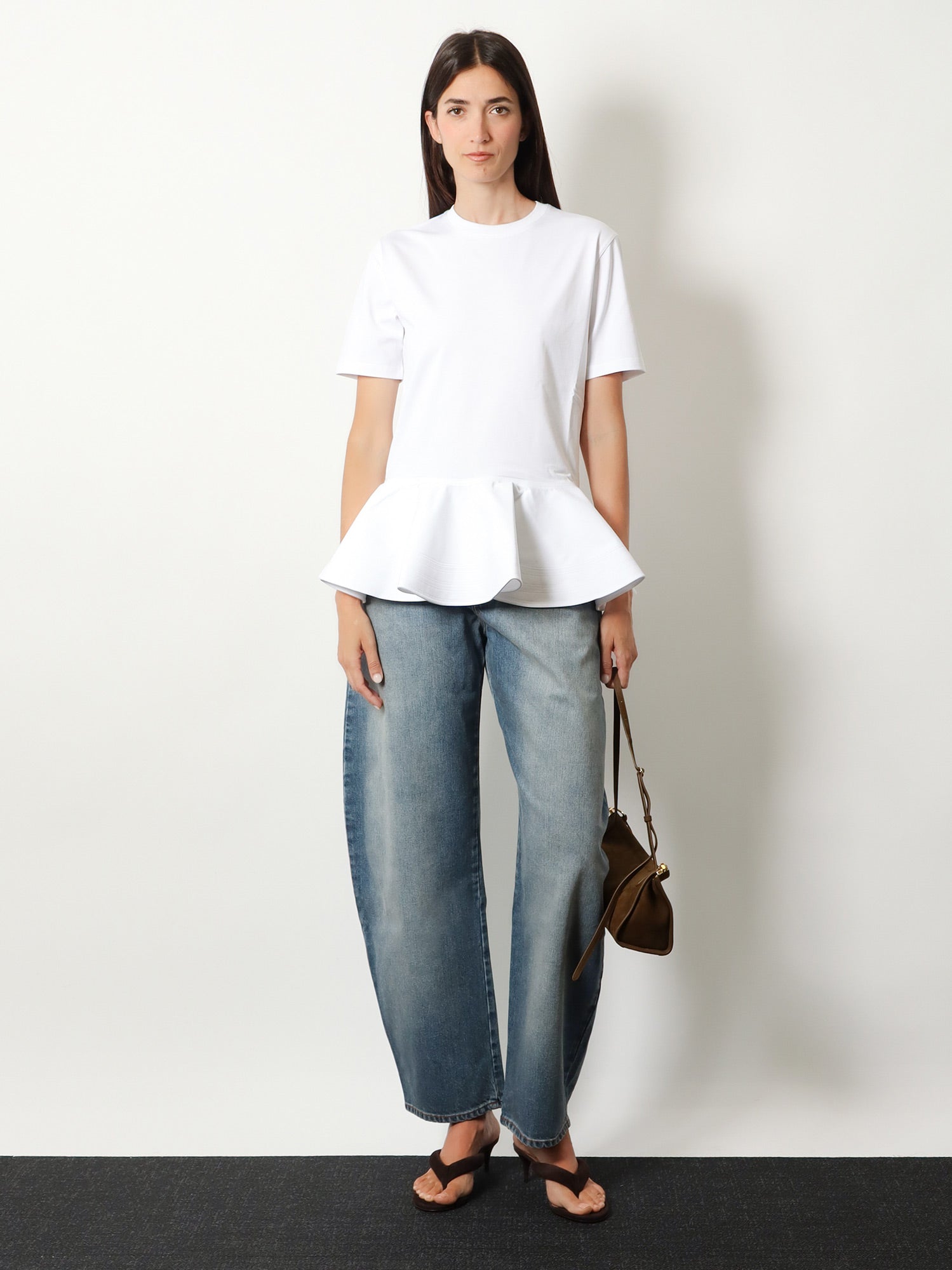 Alaia Women Crinoline Cotton Jersey T-Shirt ALAIA