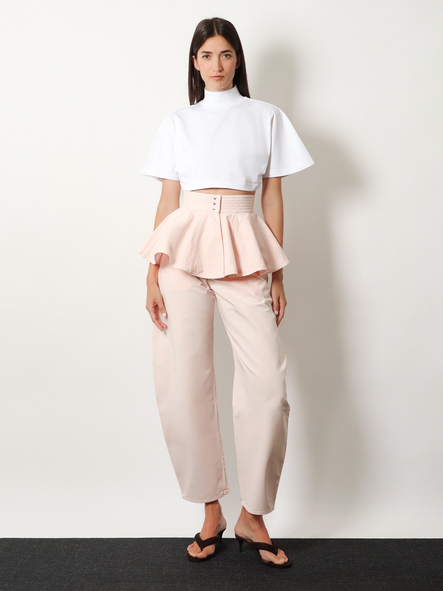 Alaia Women Peplum Cotton Belt ALAIA
