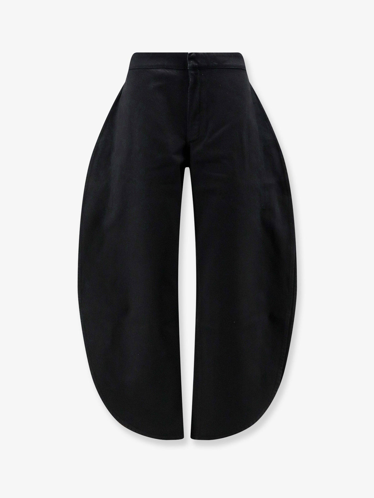 Alaia Women Petal Trousers In Black Denim ALAIA