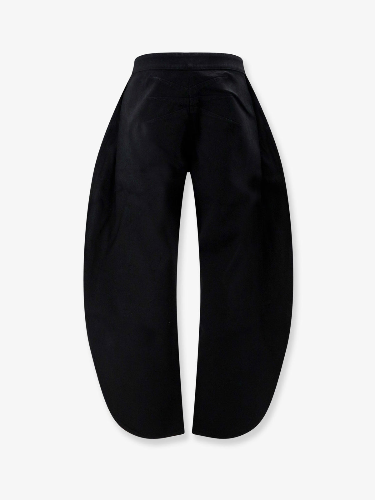 Alaia Women Petal Trousers In Black Denim ALAIA