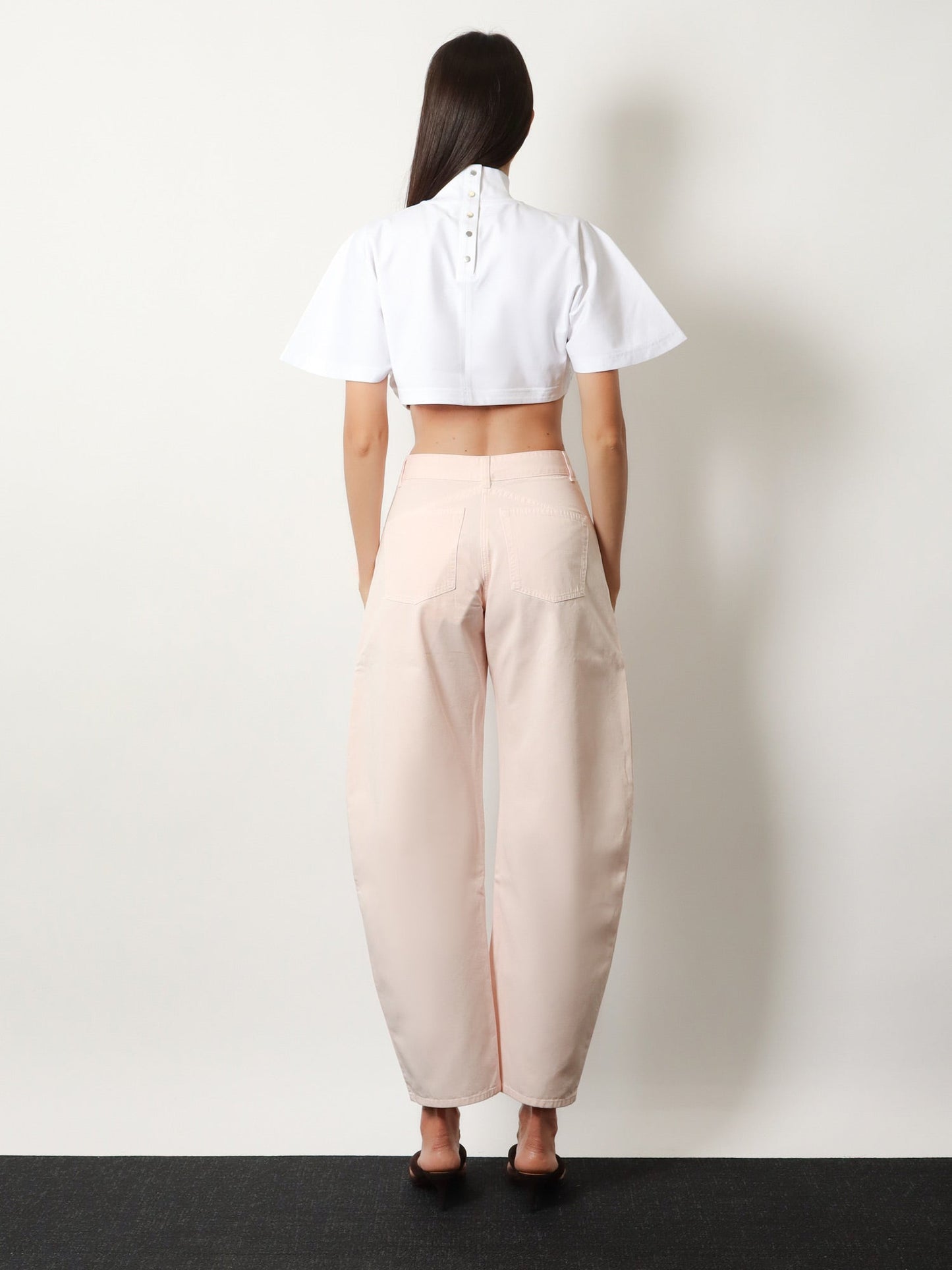 Alaia Women Barrel Fit Denim Trousers ALAIA