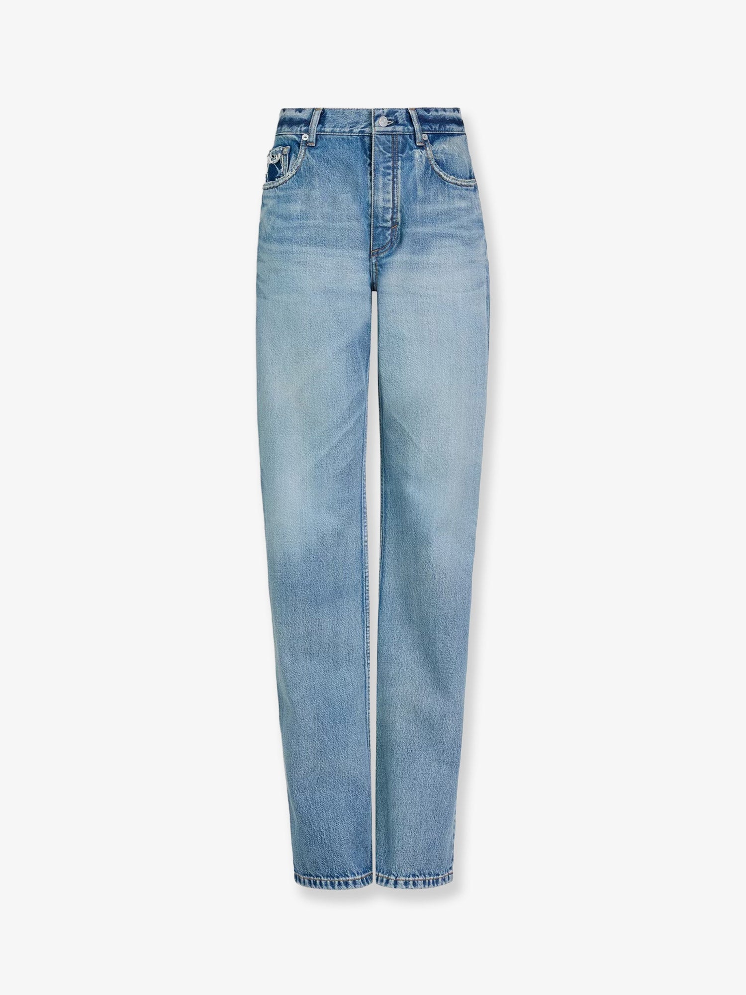 Alaia Women Blue Denim Jeans ALAIA