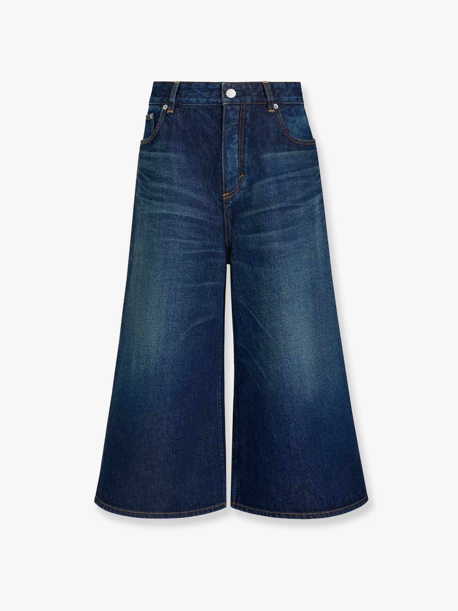 Alaia Women Blue Denim Bermuda Shorts ALAIA