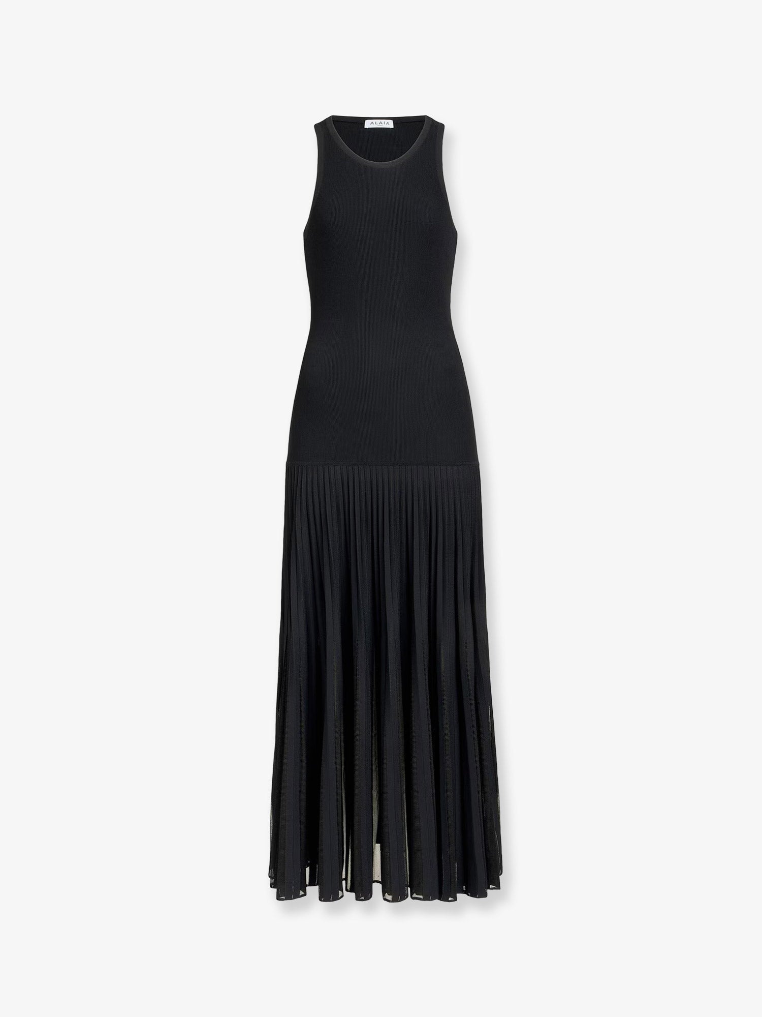 Alaia Women Long Pleated Viscose Blend Dress ALAIA
