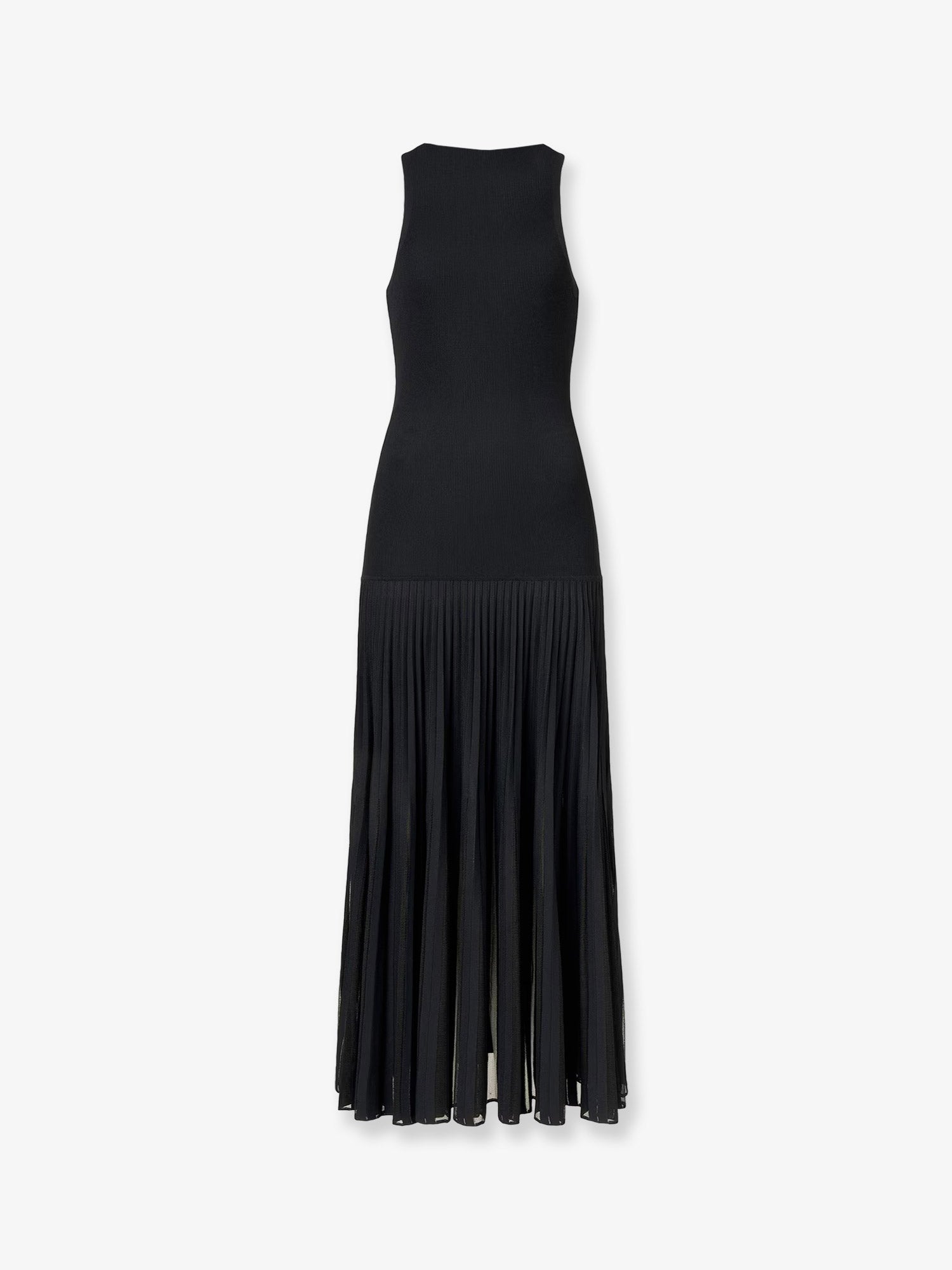 Alaia Women Long Pleated Viscose Blend Dress ALAIA