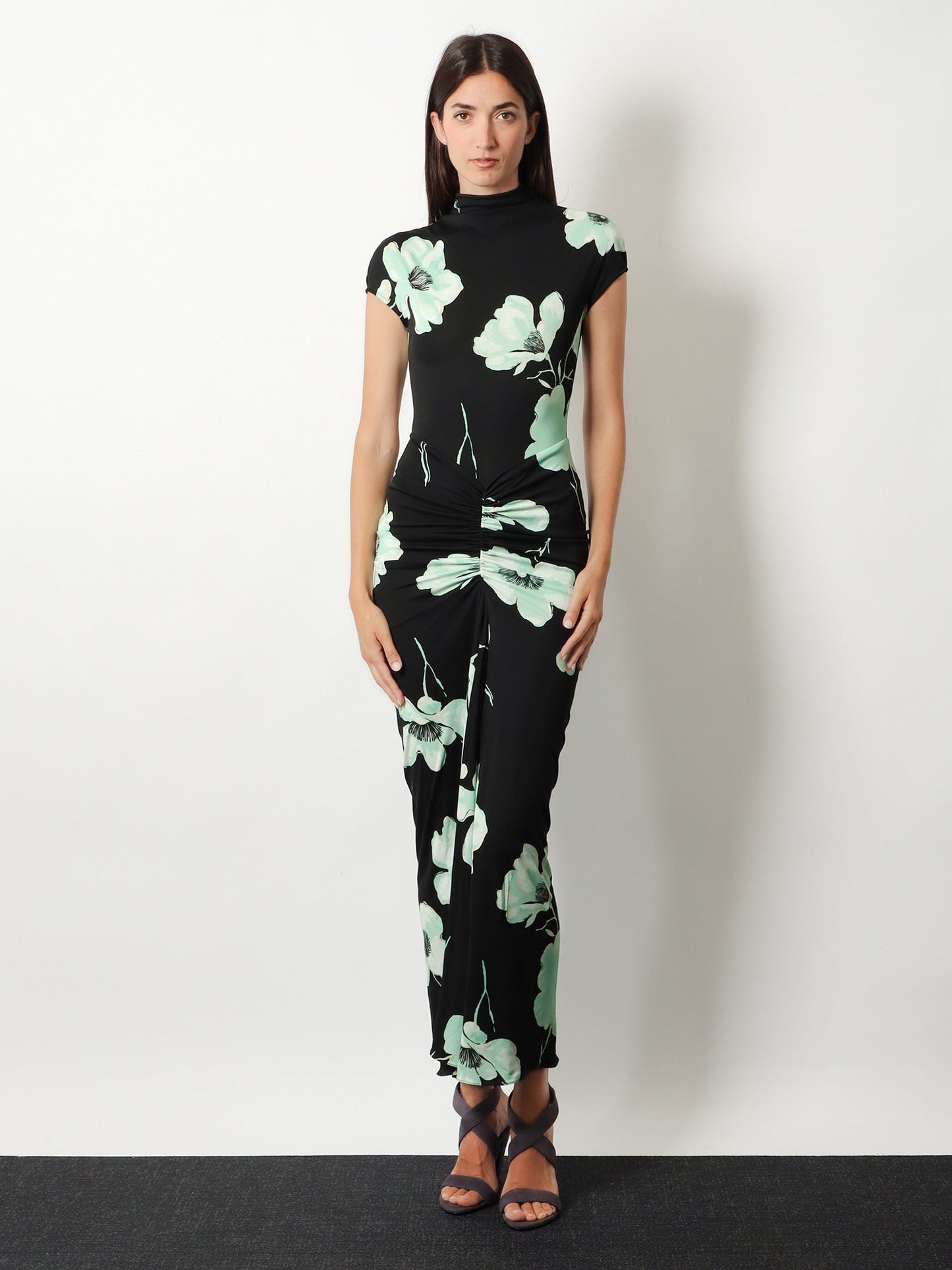 Alaia Women Viscose Dress With Sakura Print ALAIA