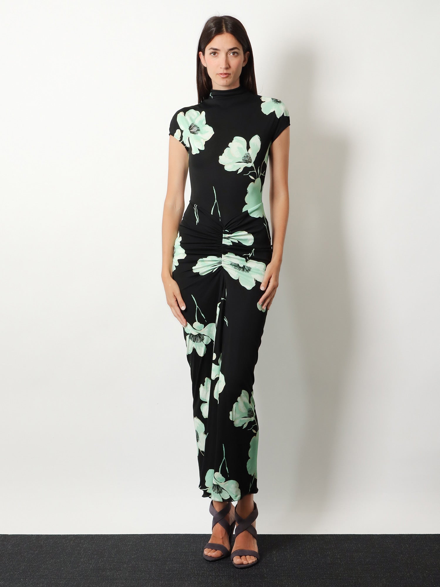 Alaia Women Viscose Dress With Sakura Print ALAIA