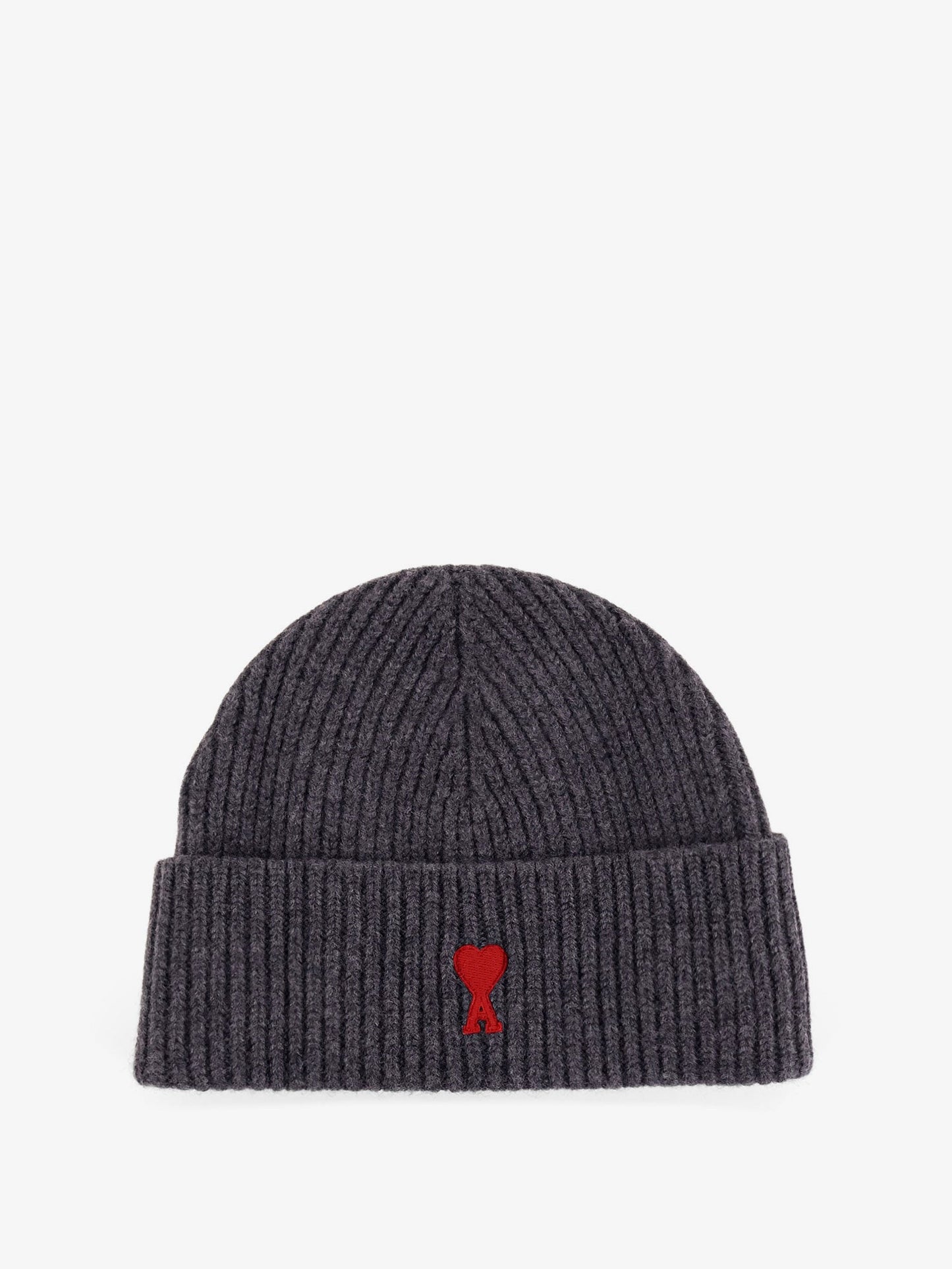 Ami Paris Men Virgin Wool Hat With Embroidered Logo On The Front AMI PARIS
