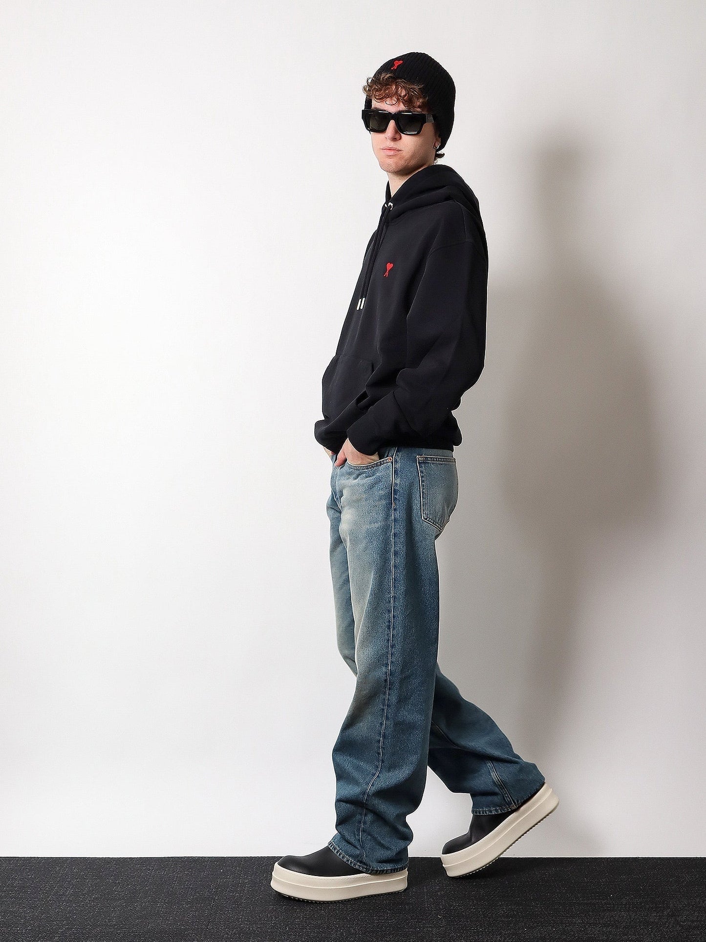 Ami Paris Men Cotton Sweatshirt With Logo Embroidery AMI PARIS