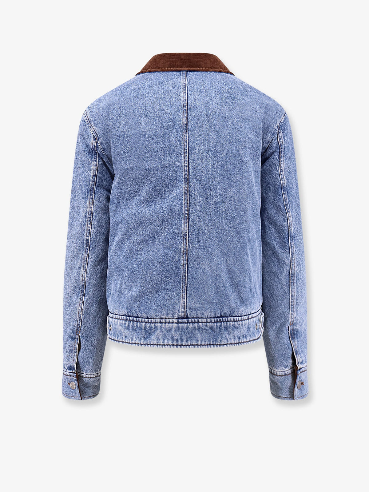 Ami Paris Men Ami De Coeur Padded Denim Jacket With Zip AMI PARIS