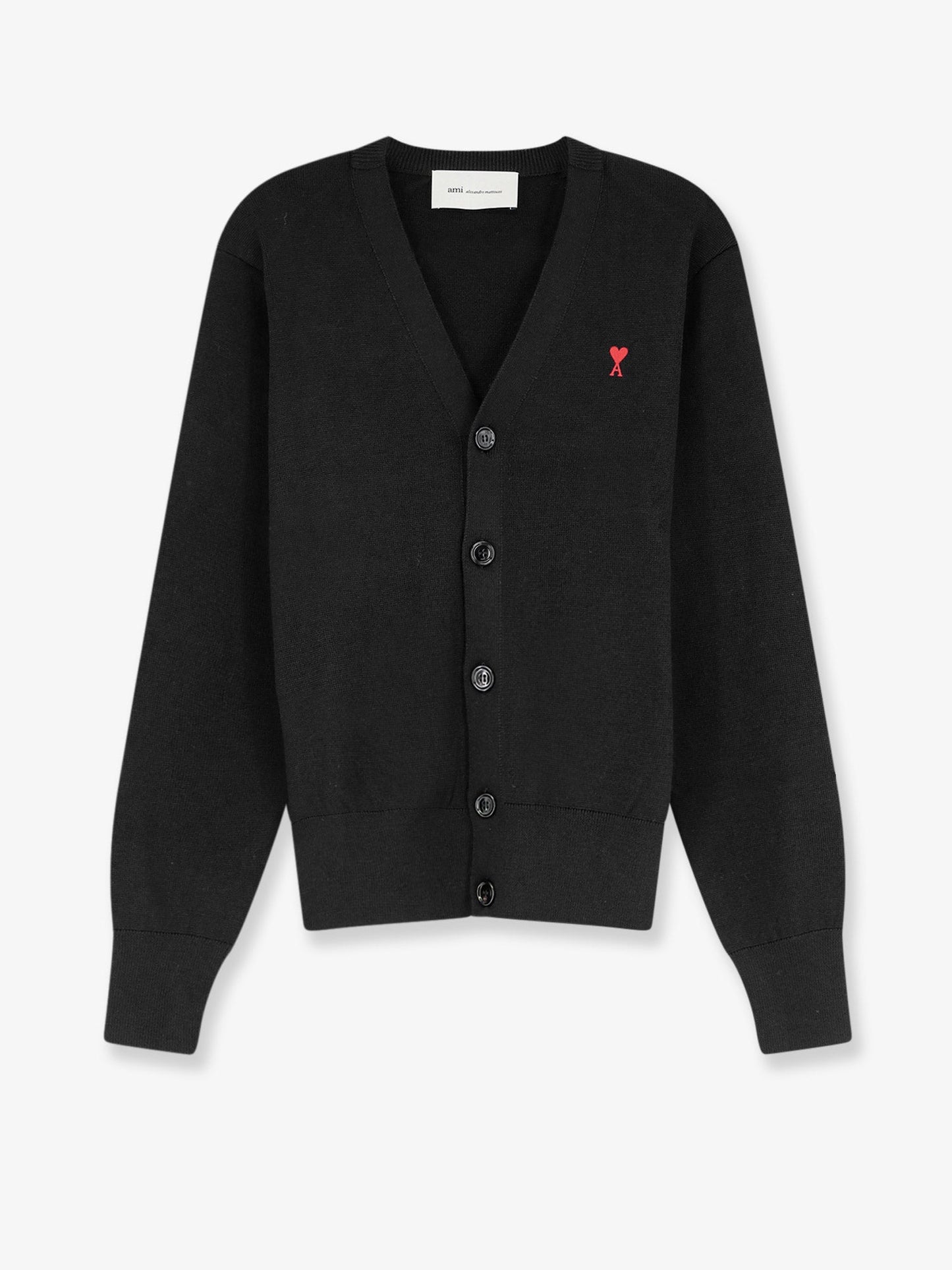 Ami Paris Men Wool Cardigan With Logo Embroidery AMI PARIS