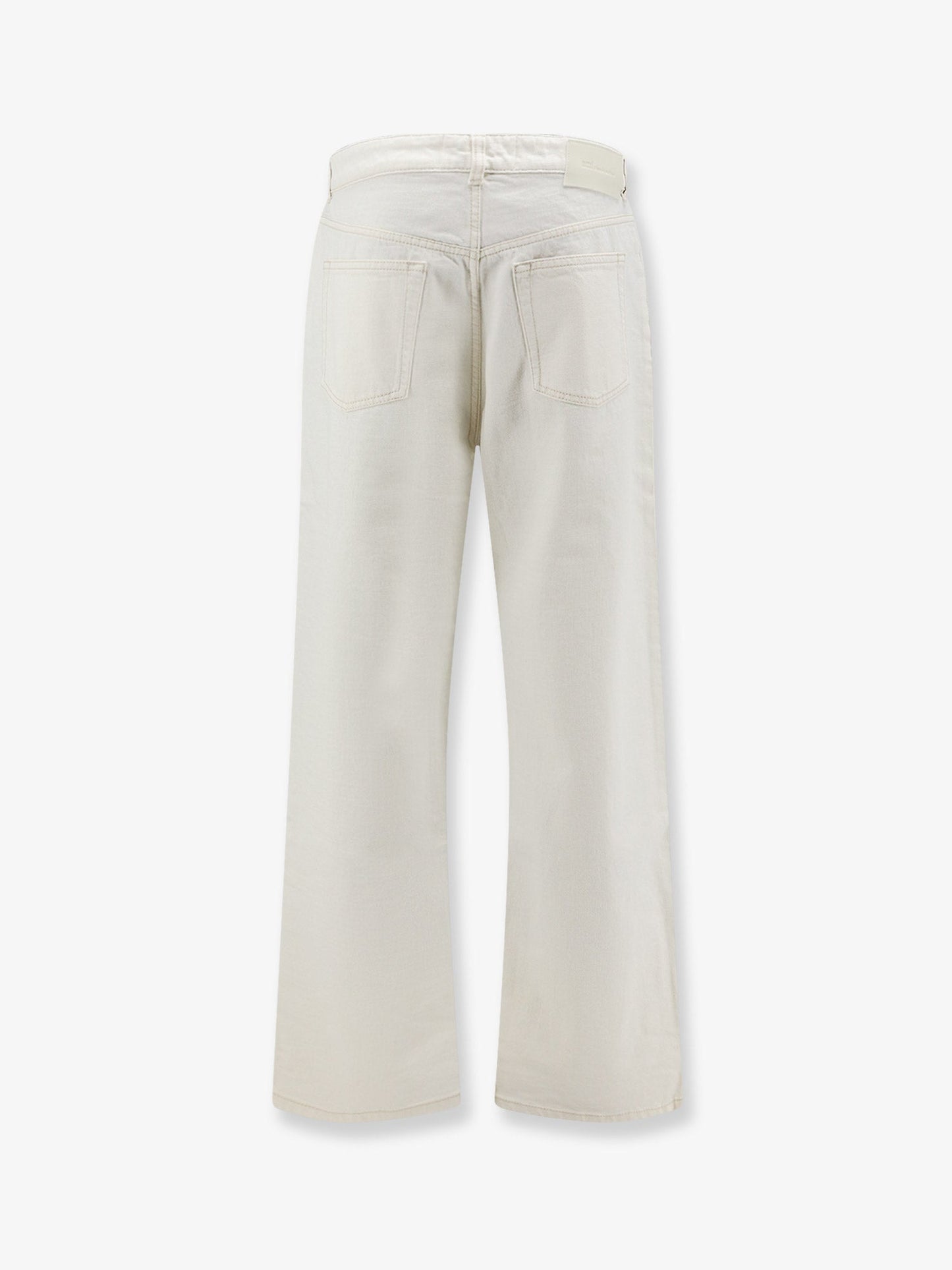 Ami Paris Men White Denim Trousers AMI PARIS