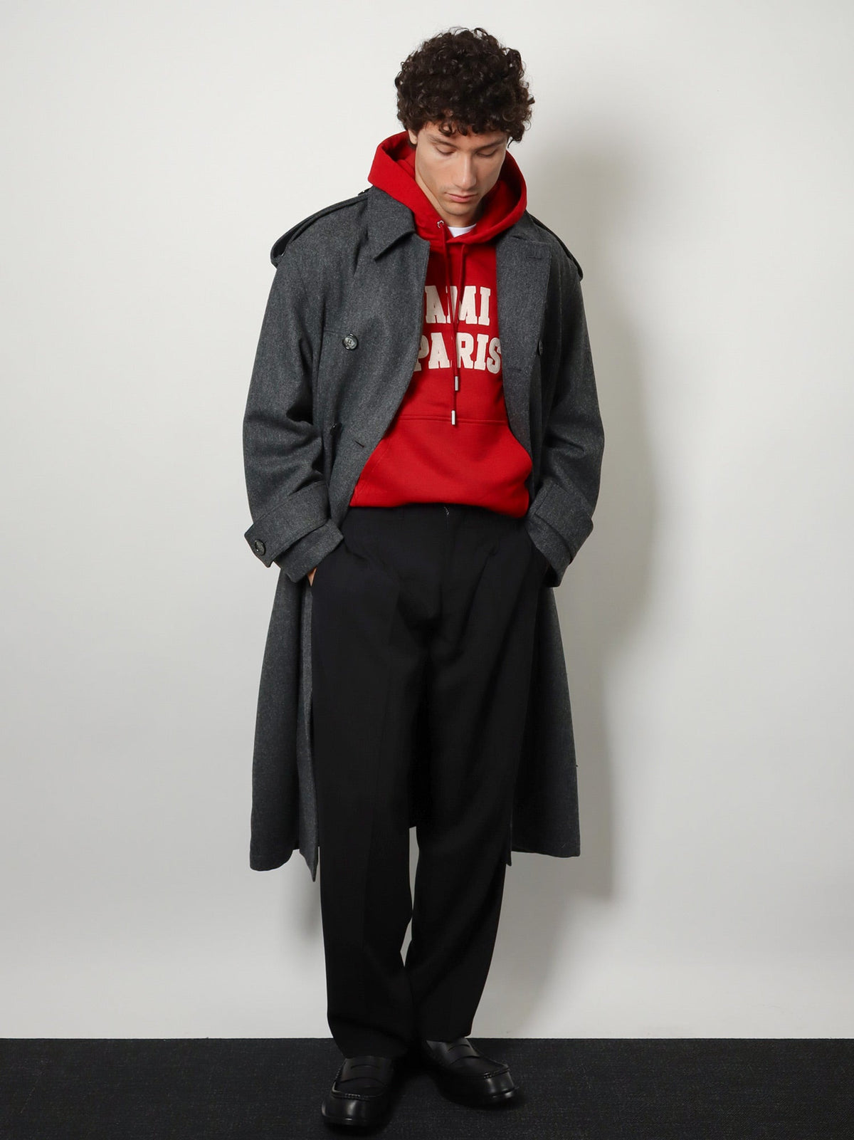 Ami Paris Men Virgin Wool Trousers