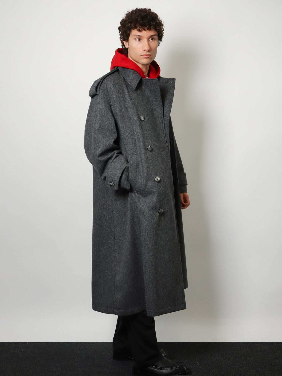 Ami Paris Men Wool Coat AMI PARIS