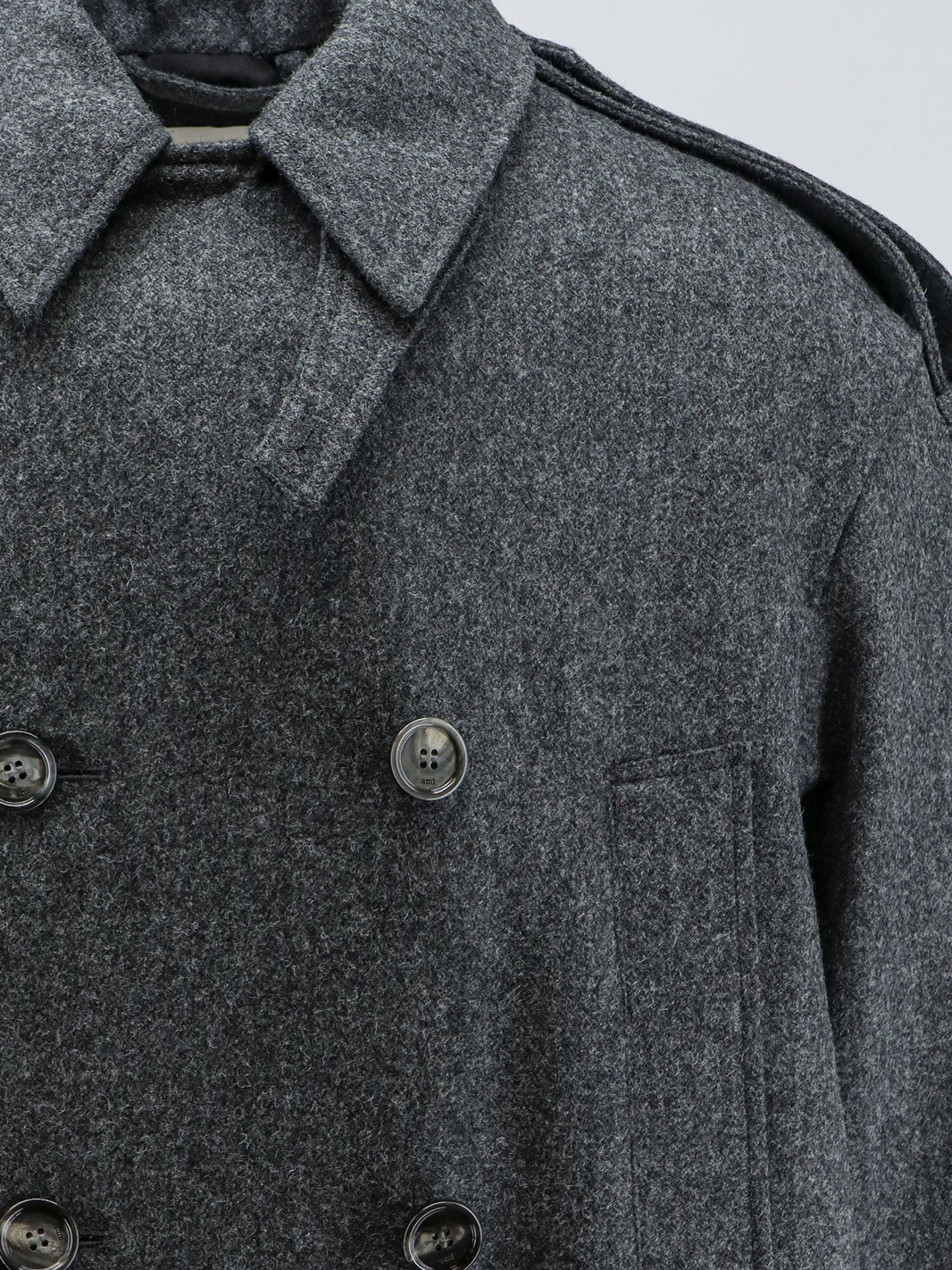 Ami Paris Men Wool Coat AMI PARIS