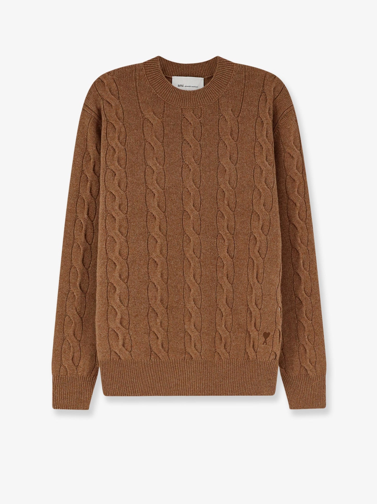 Ami Paris Men Braided Knit Wool Sweater AMI PARIS