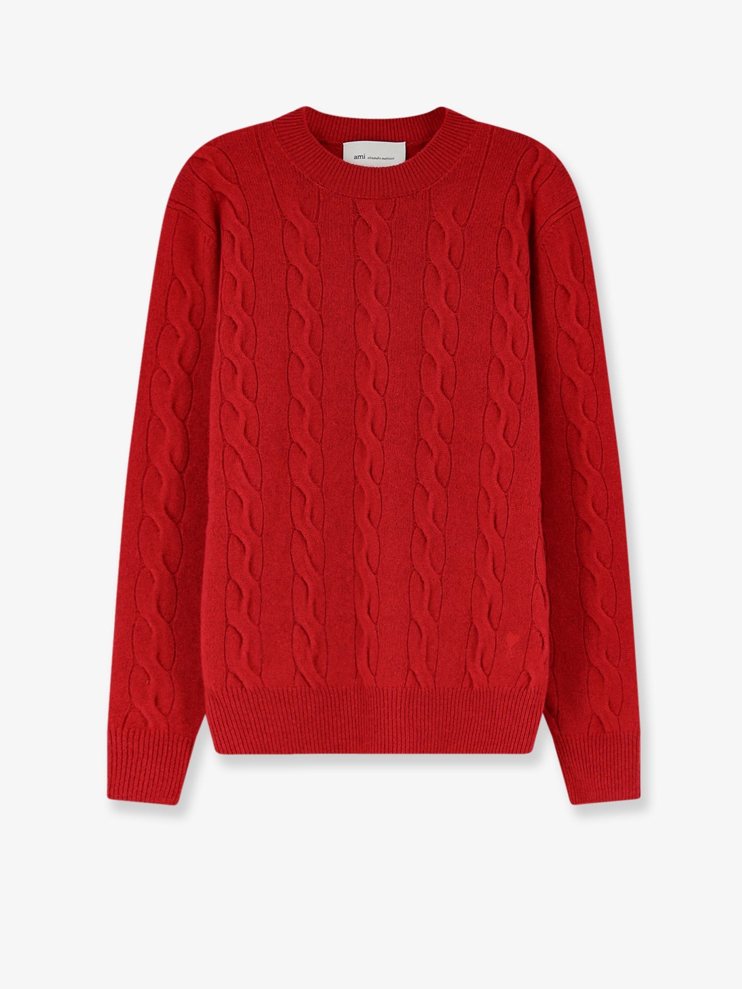 Ami Paris Men Wool Sweater With Cable Knit AMI PARIS