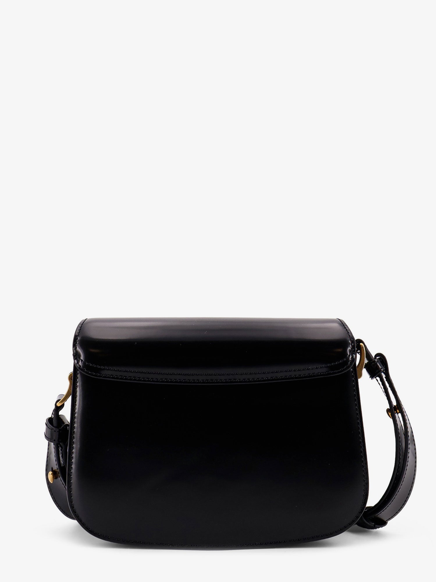 Ami Paris Women Leather Shoulder Bag With Metal Logo On The Front AMI PARIS