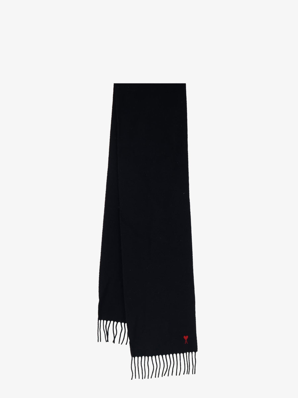 Ami Paris Men Wool Scarf With Ami De Cå“Ur Embroidery AMI PARIS