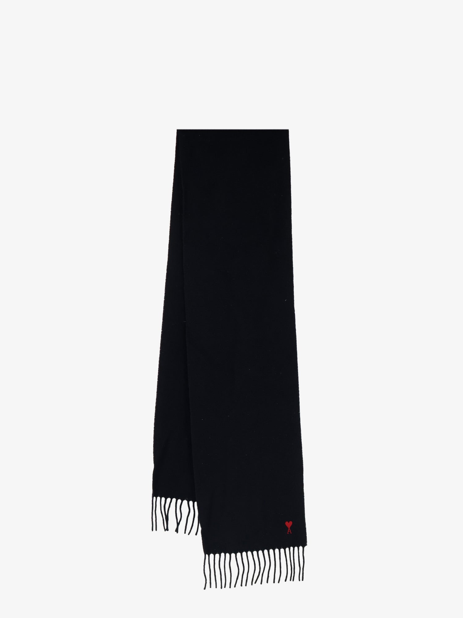 Ami Paris Men Wool Scarf With Ami De Cå“Ur Embroidery AMI PARIS