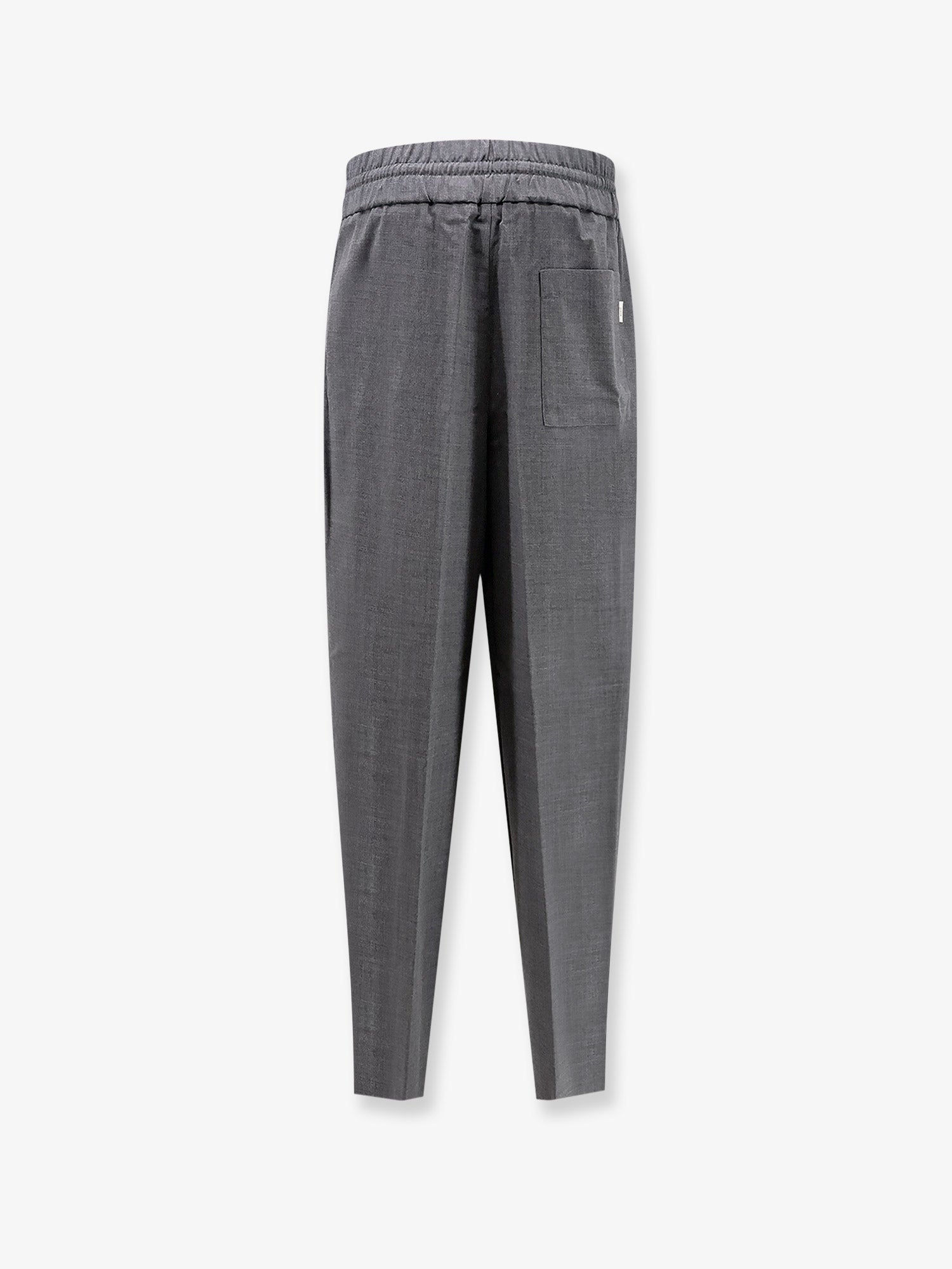 Ami Paris Men Virgin Wool Trousers With Elastic AMI PARIS