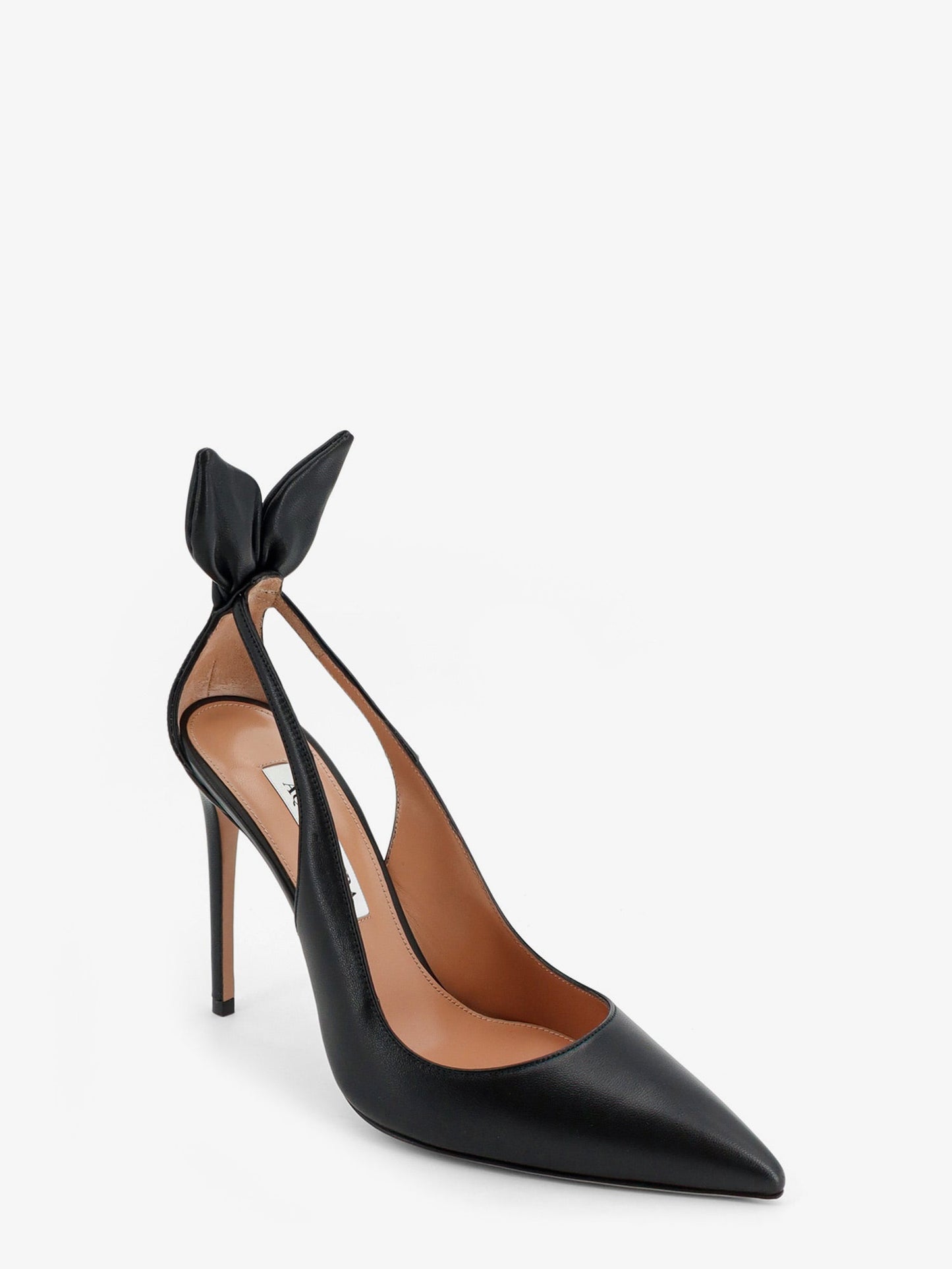 Aquazzura Women Bow Tie Leather Pumps AQUAZZURA