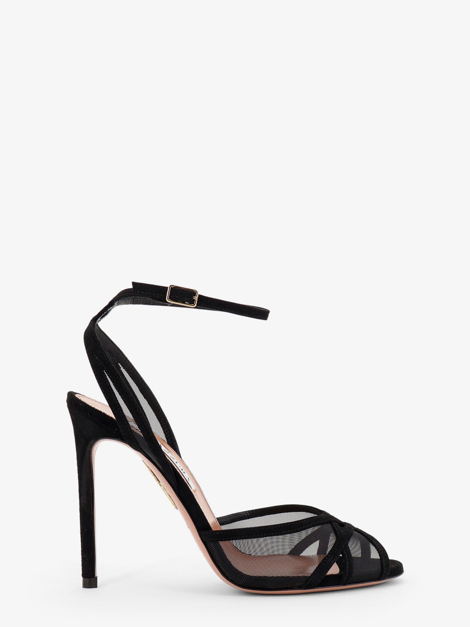 Aquazzura Women Shear Mesh And Suede Sandals AQUAZZURA
