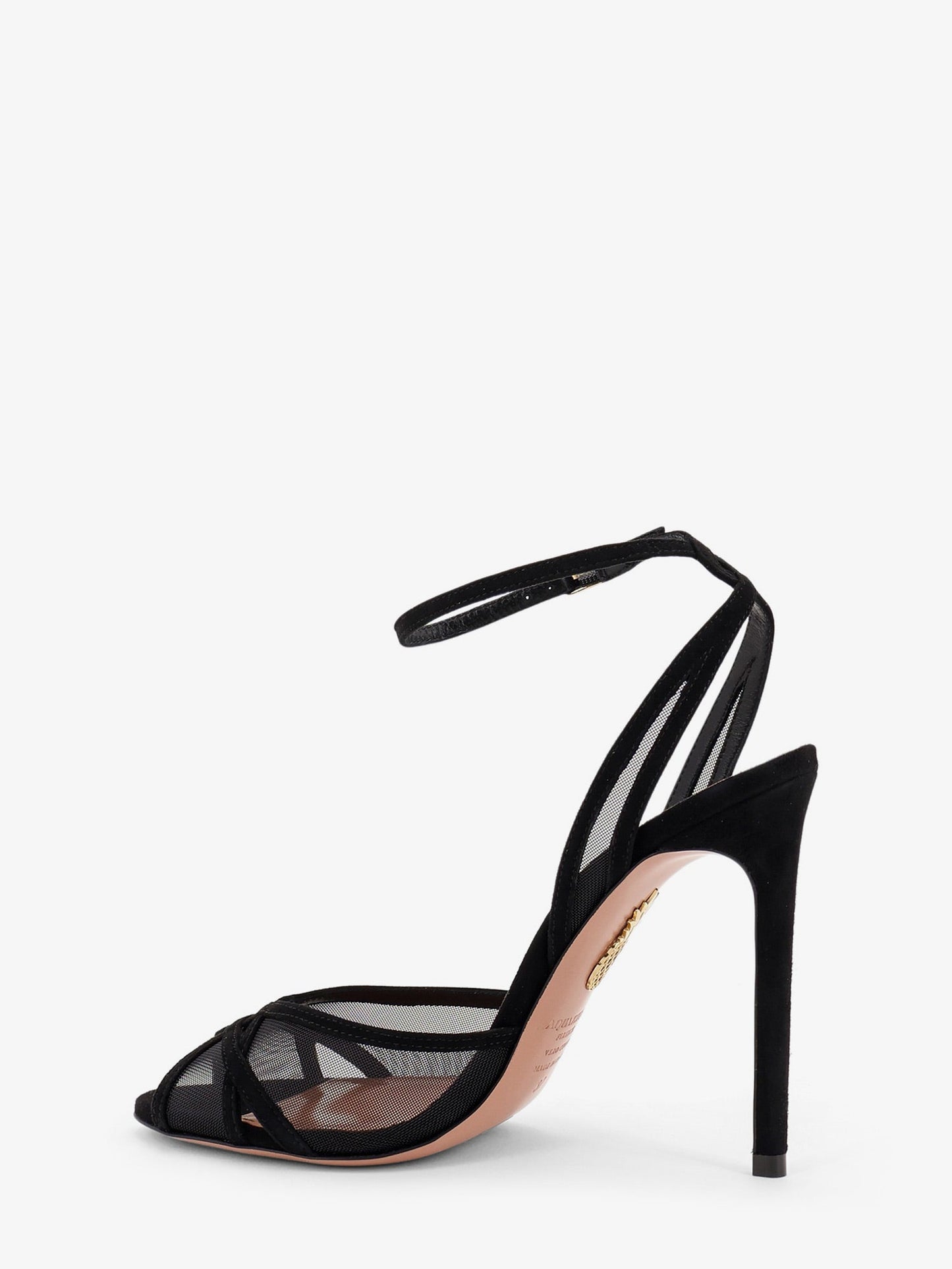 Aquazzura Women Shear Mesh And Suede Sandals AQUAZZURA