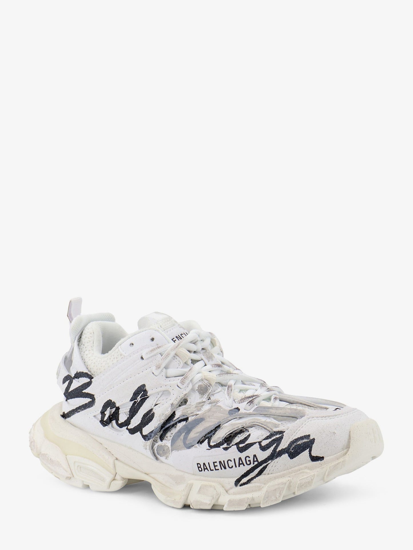 Balenciaga Women Track Signature Sneakers With Side Logo Print BALENCIAGA