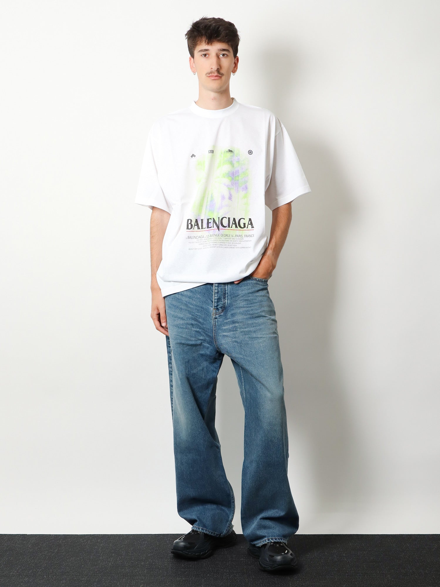 Balenciaga Men The Window Cotton T-Shirt BALENCIAGA