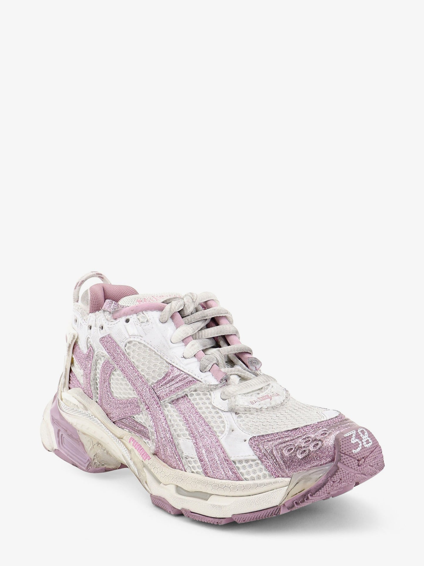 Balenciaga Women Runner Mesh Sneakers With Glitter Inserts BALENCIAGA