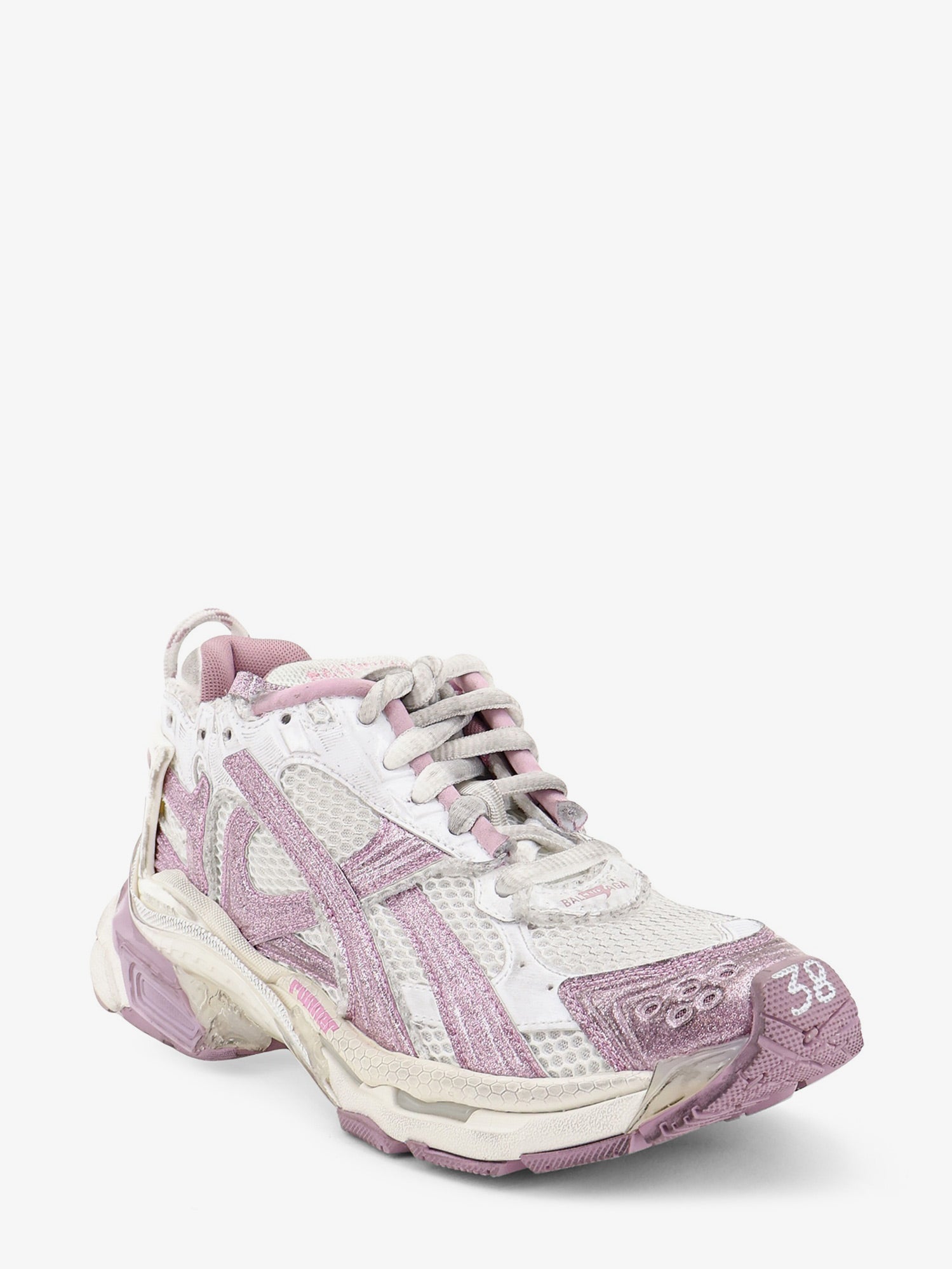 Balenciaga Women Runner Mesh Sneakers With Glitter Inserts BALENCIAGA