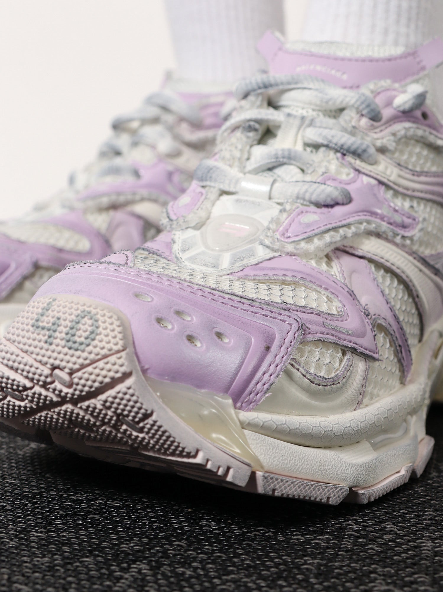 Balenciaga Women Nylon And Mesh Runner 2 Sneakers BALENCIAGA