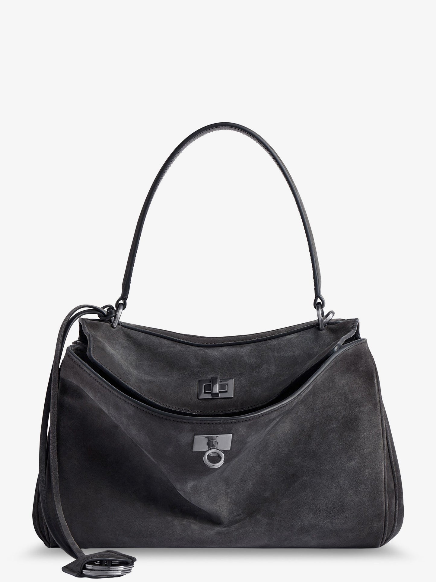 Balenciaga Women Rodeo S Suede Crossbody Bag BALENCIAGA