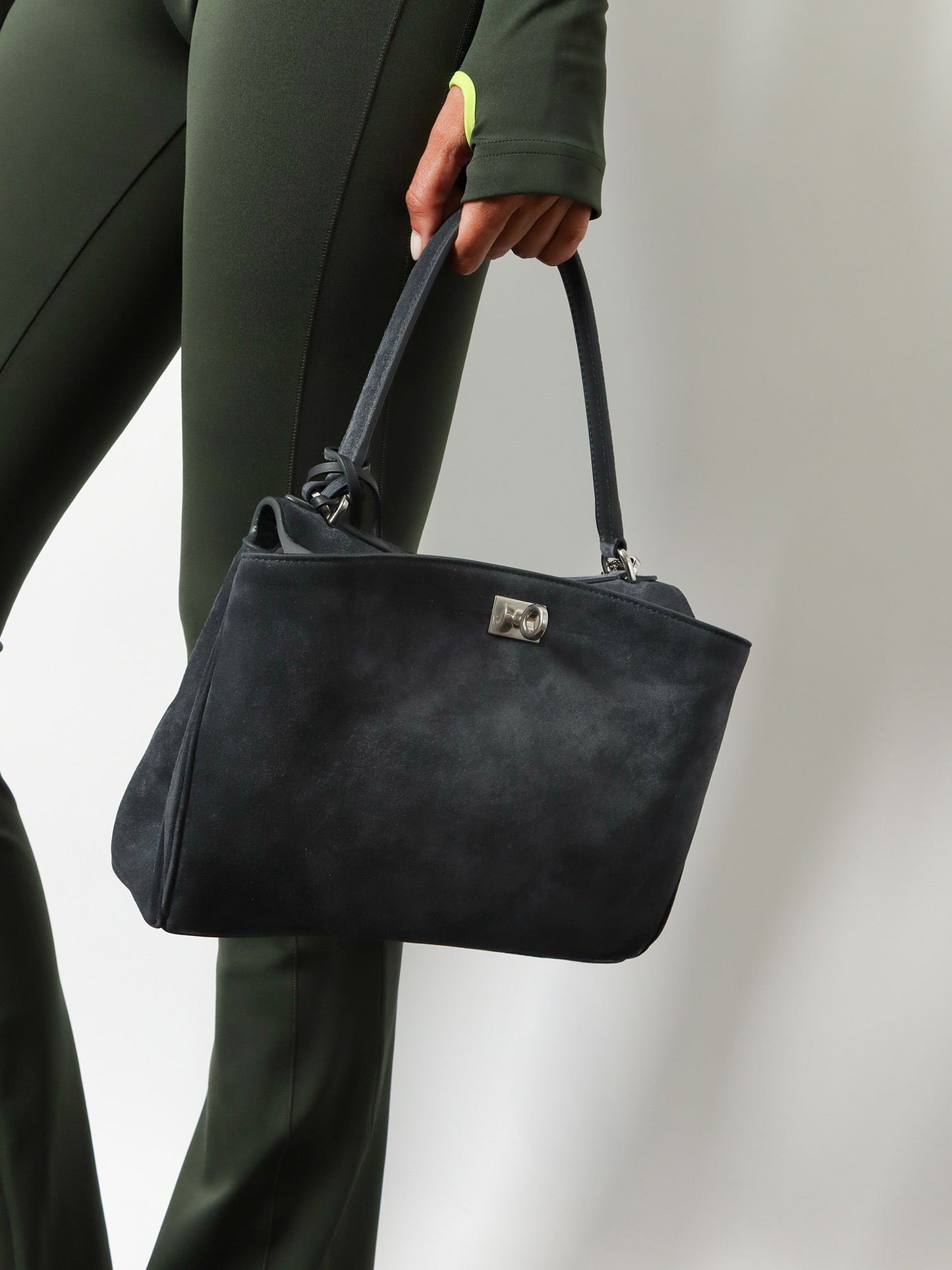 Balenciaga Women Rodeo S Suede Crossbody Bag BALENCIAGA