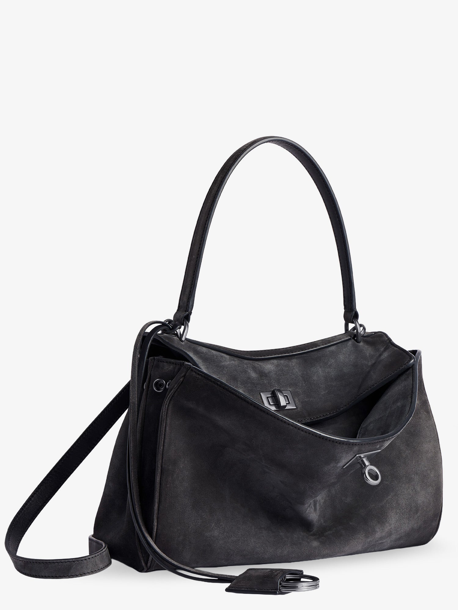 Balenciaga Women Rodeo S Suede Crossbody Bag BALENCIAGA