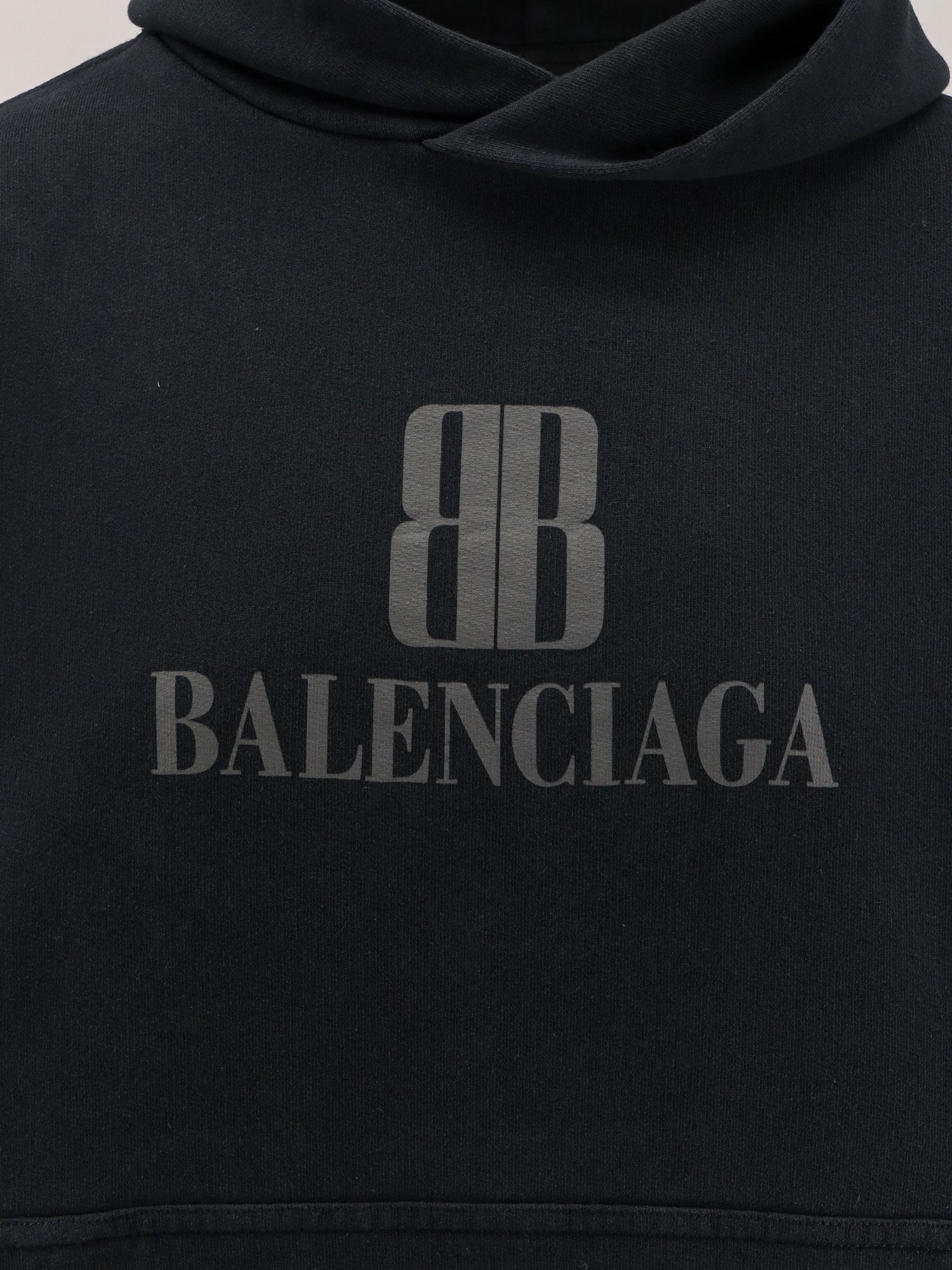 Balenciaga Women Cropped Cotton Sweatshirt BALENCIAGA