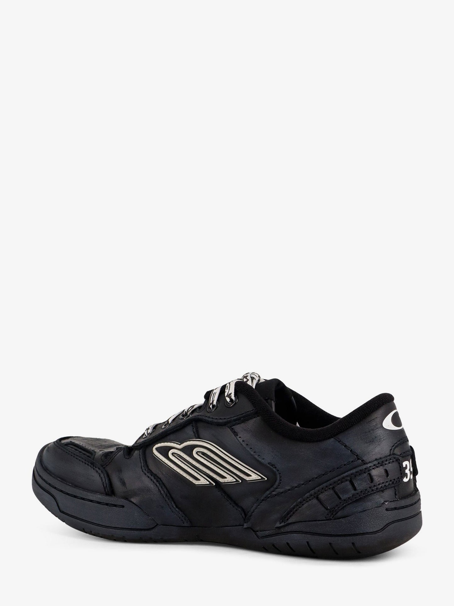 Balenciaga Men Hamptons Worn-Out Low-Top Leather Sneakers BALENCIAGA