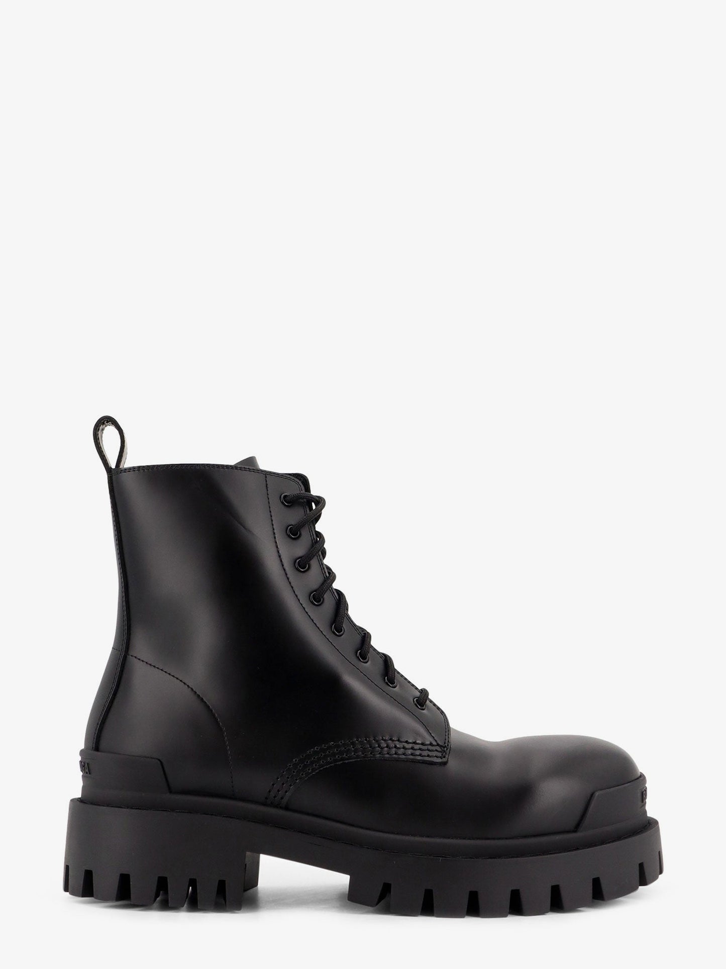 Balenciaga Men Leather Boots With Maxi Rubber Sole BALENCIAGA