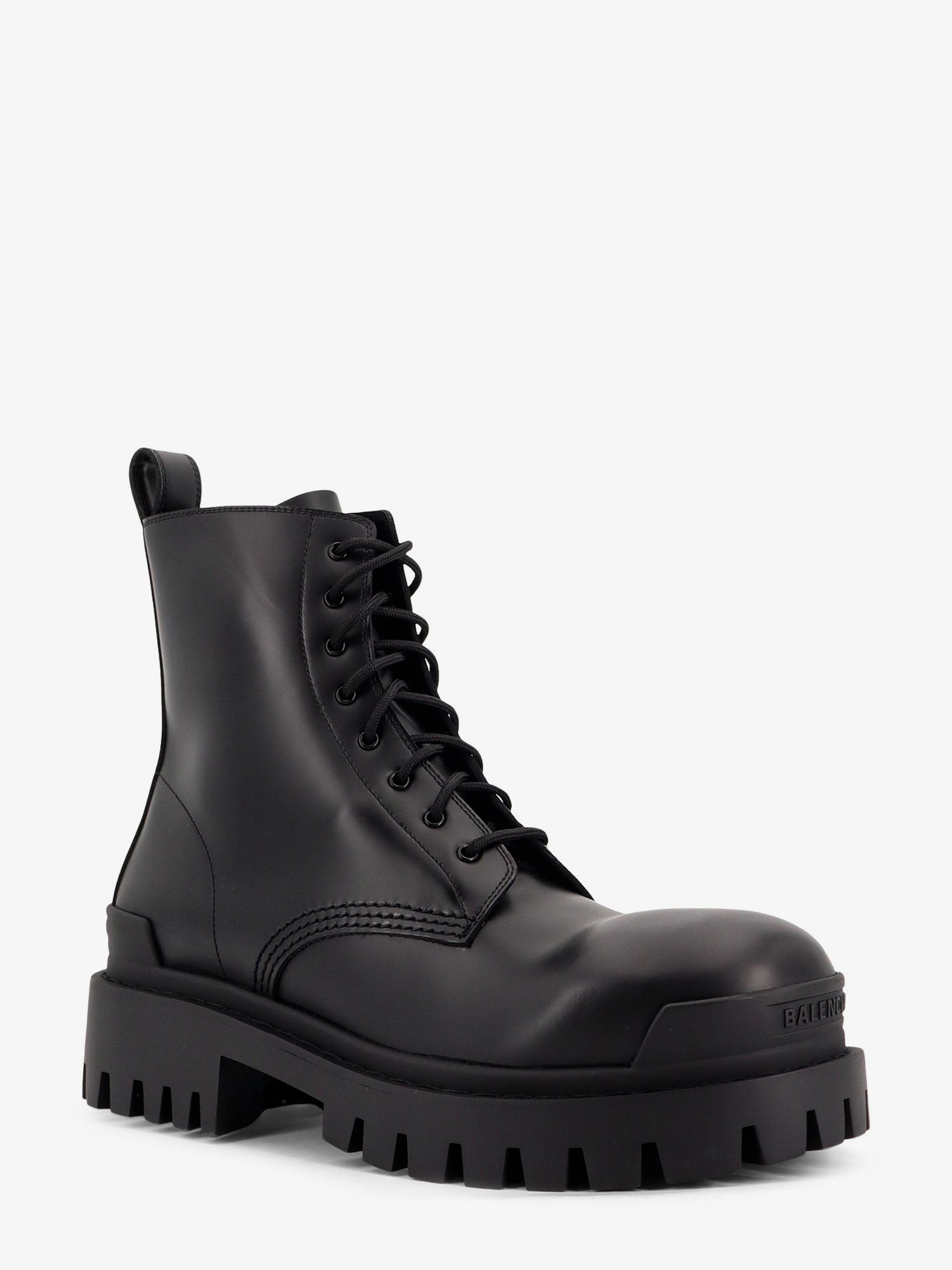 Balenciaga Men Leather Boots With Maxi Rubber Sole BALENCIAGA