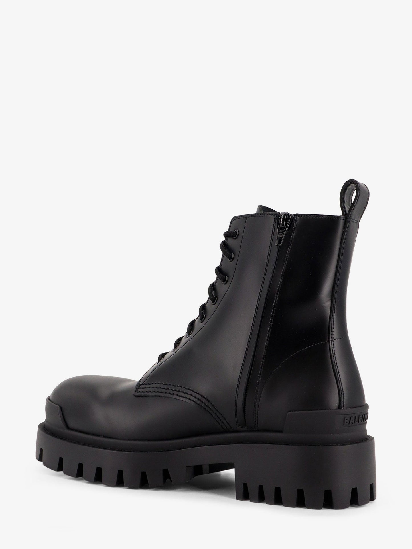Balenciaga Men Leather Boots With Maxi Rubber Sole BALENCIAGA