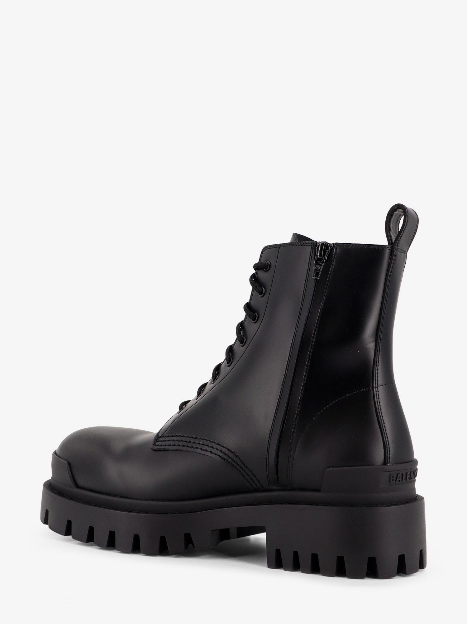 Balenciaga Men Leather Boots With Maxi Rubber Sole BALENCIAGA