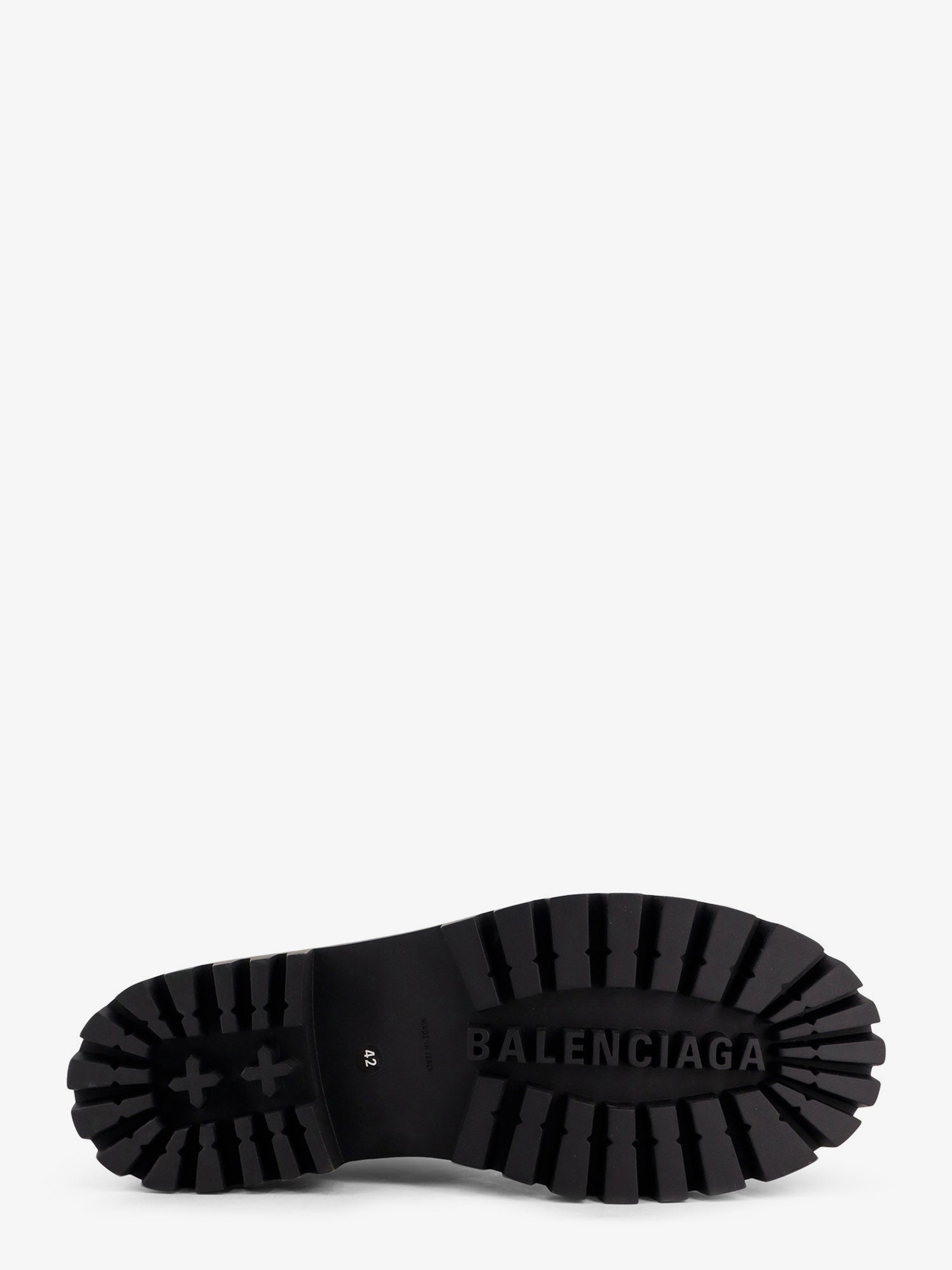 Balenciaga Men Leather Boots With Maxi Rubber Sole BALENCIAGA