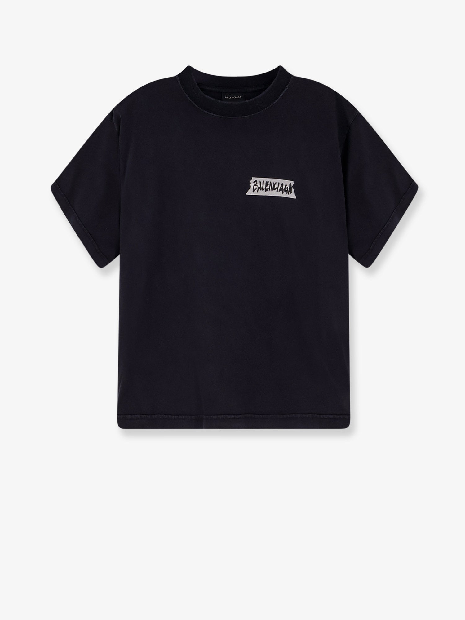 Balenciaga Women Used Effect Cotton T-Shirt BALENCIAGA