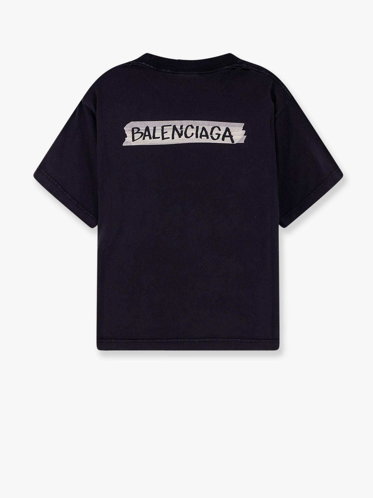 Balenciaga Women Used Effect Cotton T-Shirt BALENCIAGA
