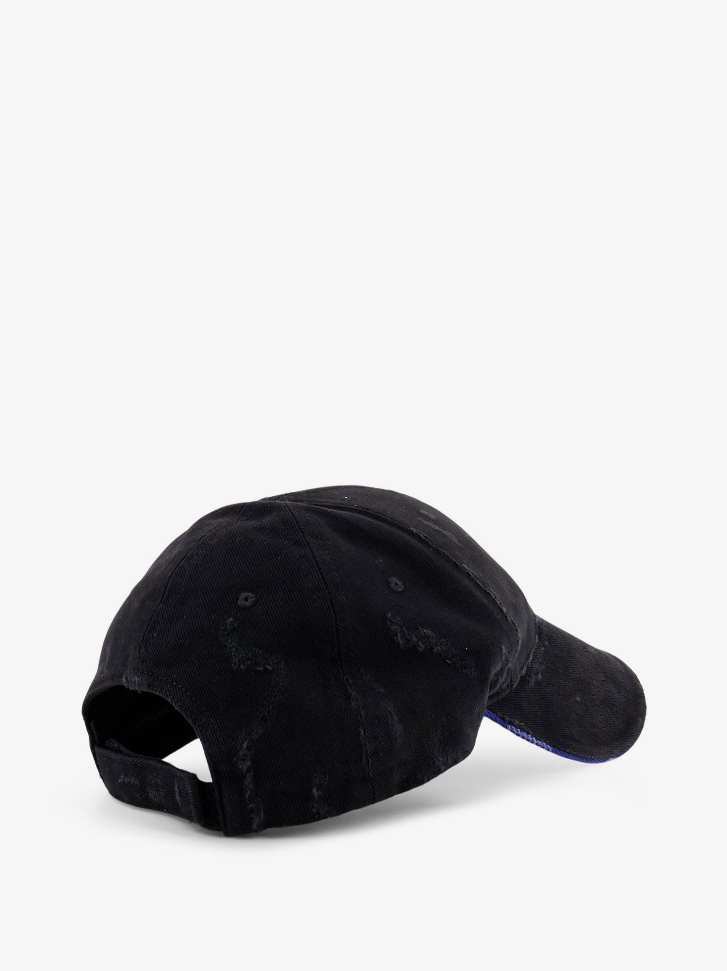 Balenciaga Men Cotton Baseball Hat With Distressed Effect BALENCIAGA