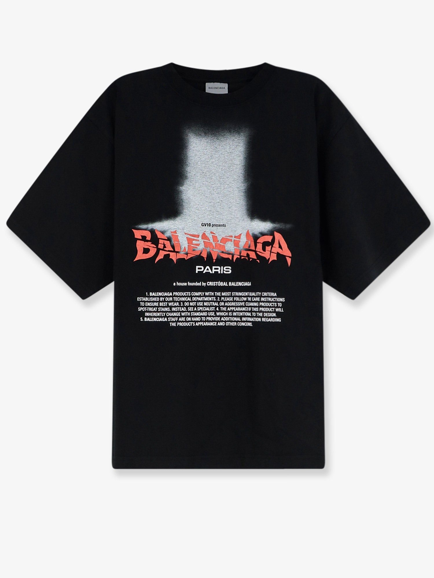 Balenciaga Women Cotton T-Shirt With Front Logo Print BALENCIAGA