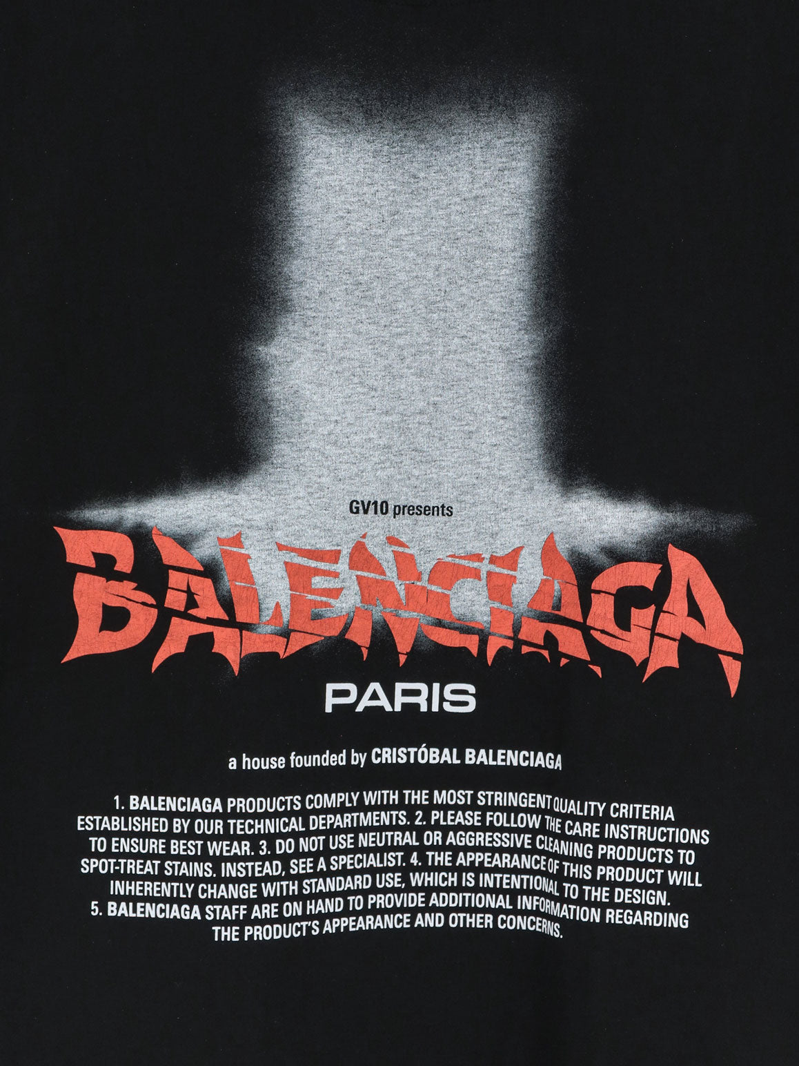 Balenciaga Women Cotton T-Shirt With Front Logo Print BALENCIAGA