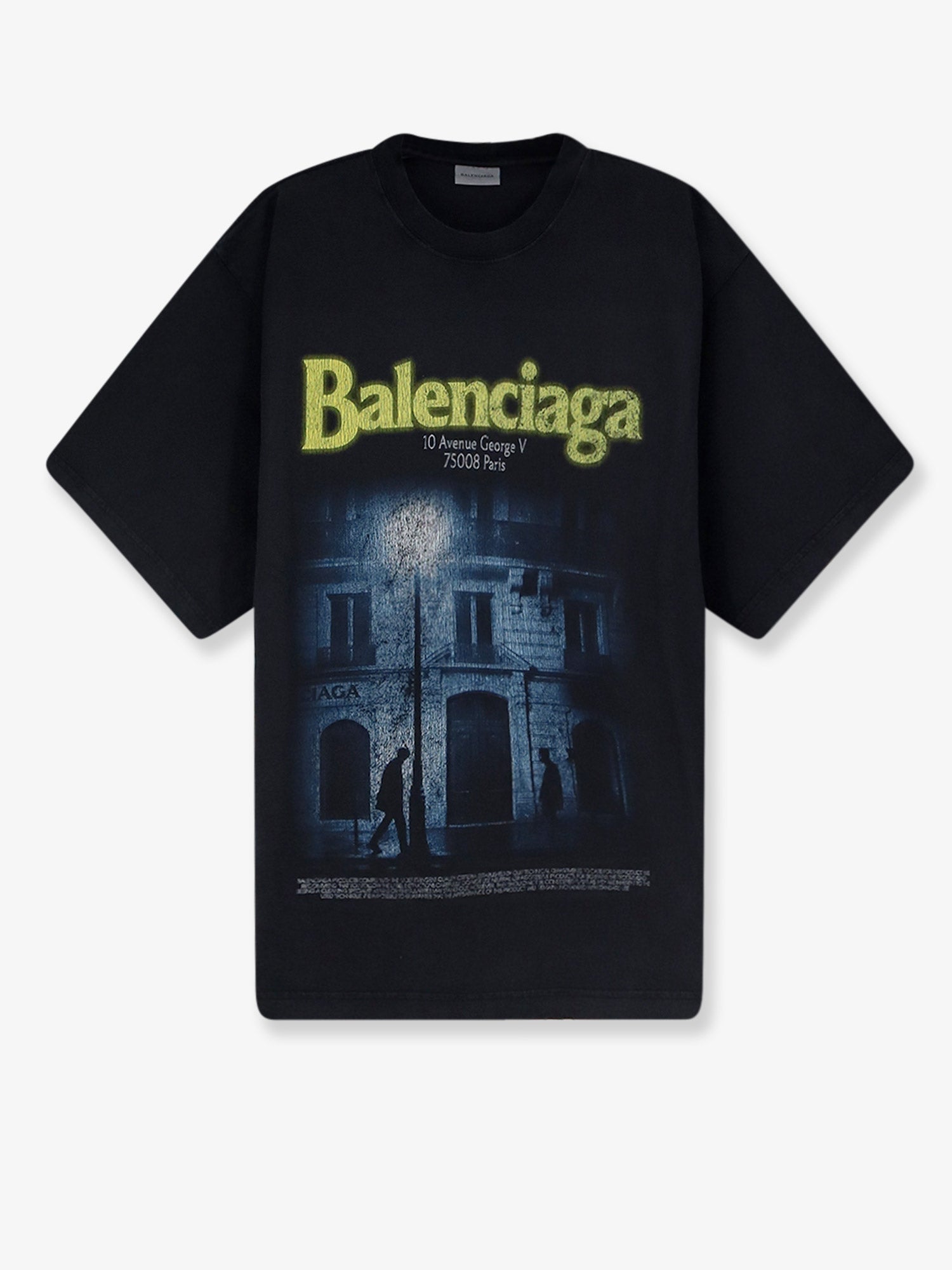 Balenciaga Women Cotton T-Shirt With Front Logo Print BALENCIAGA