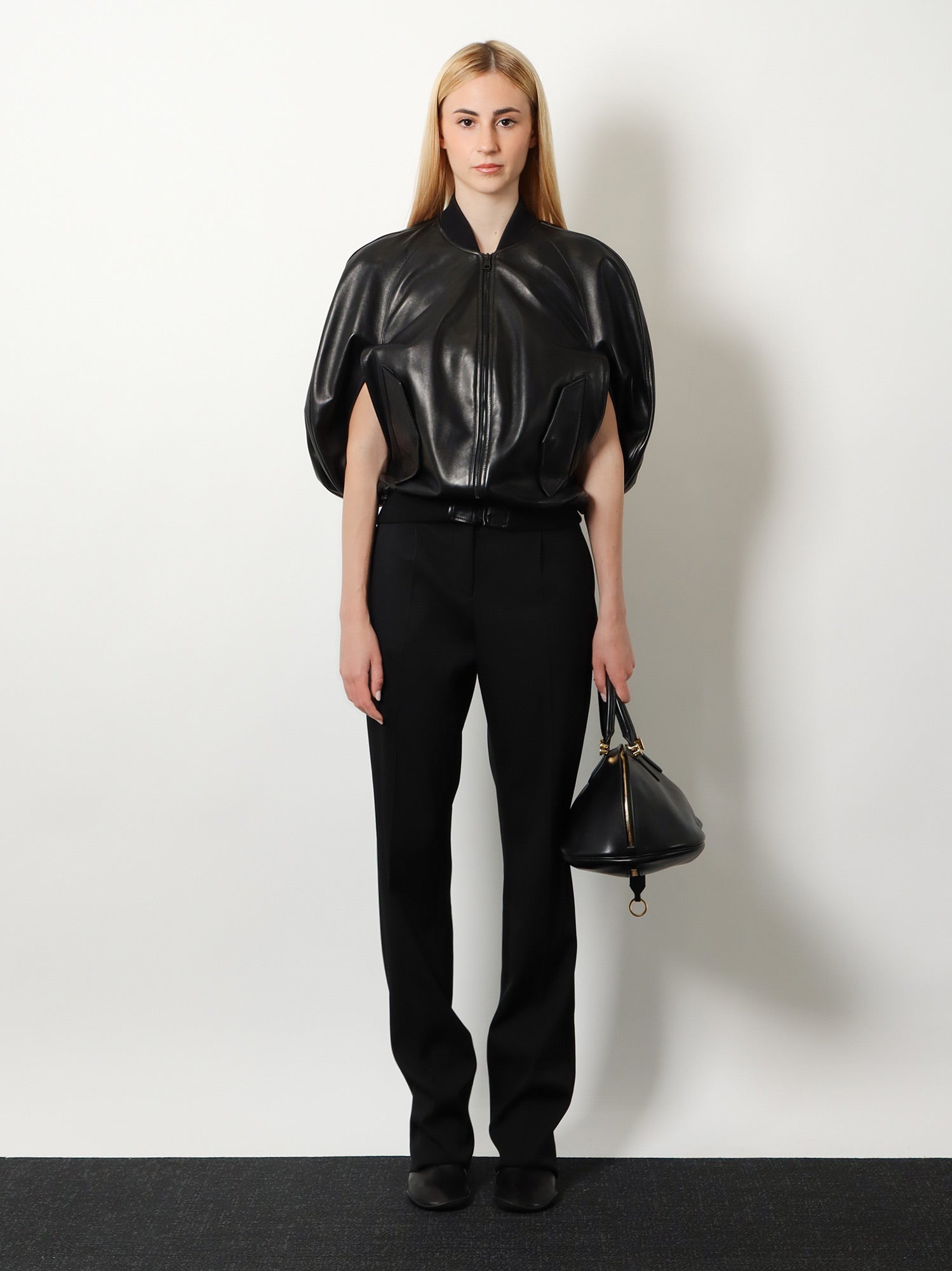 Balenciaga Women Sleeveless Leather Jacket BALENCIAGA